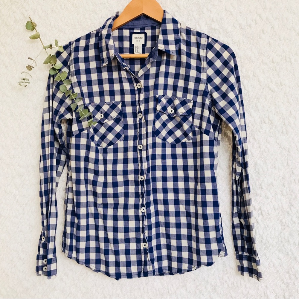 Plaid 100% cotton blouse